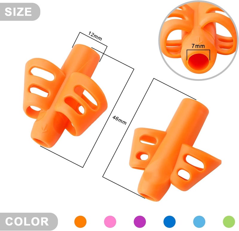 Bribobo 12 Pack Pencil Grips for Kids Handwriting Pencil Grippers, Pencil Writing Aid Grip Posture Correction Tool for Kids Toddler Children Special Needs - Image 2